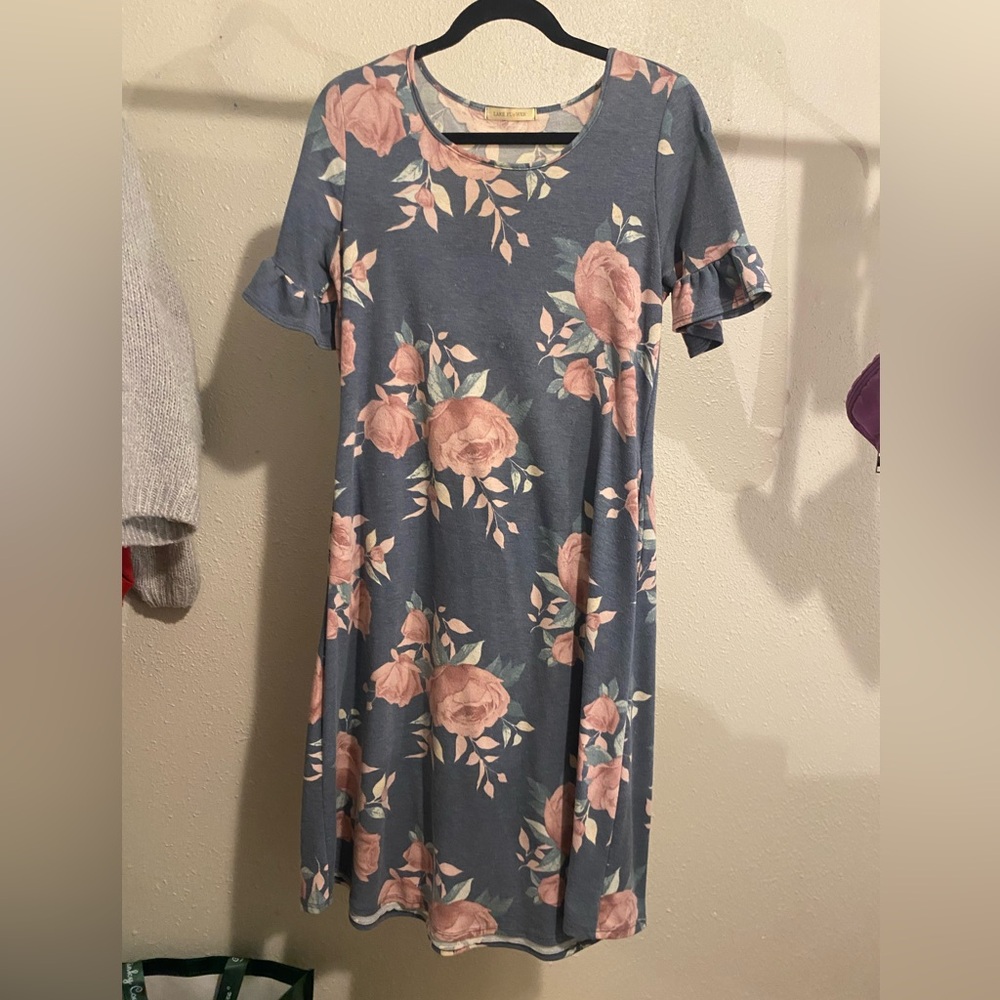 Blue Floral Dress